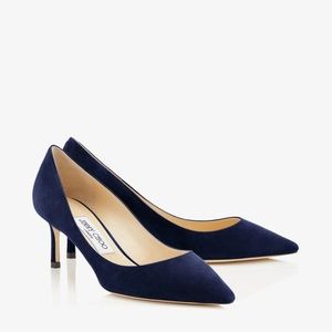 Jimmy Choo Navy Blue Suede